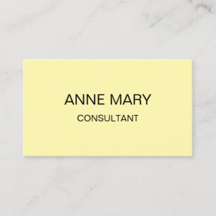 Tarjeta De Visita Crea Marfil Amarillo moderno profesional Minimalis