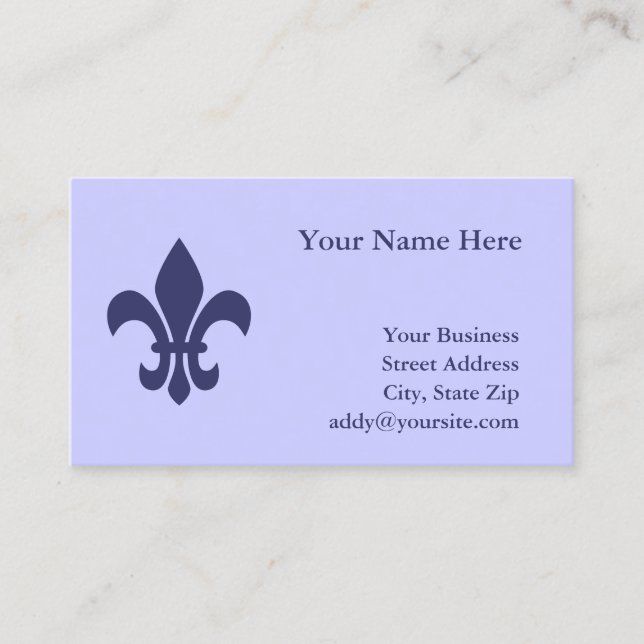 Tarjeta De Visita Crea Tu Propia Fleur de Lis (Anverso)