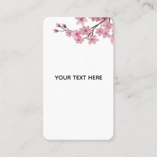 Tarjeta De Visita Crea Tu Propia Flor De Cerezo Rosa