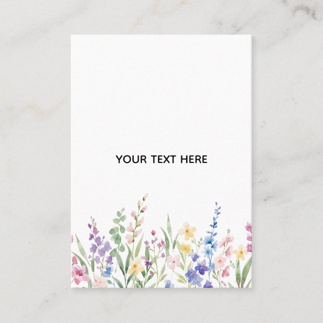 Tarjeta De Visita Crea Tu Propia Floral  (Anverso)