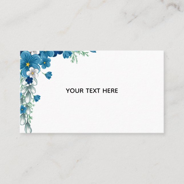 Tarjeta De Visita Crea Tu Propia Floral (Anverso)