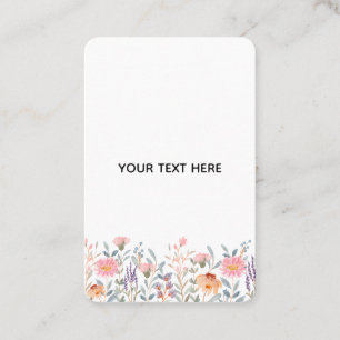 Tarjeta De Visita Crea Tu Propia Floral 