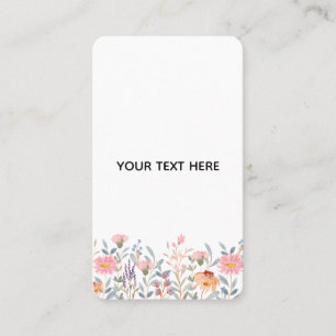 Tarjeta De Visita Crea Tu Propia Floral