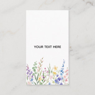 Tarjeta De Visita Crea Tu Propia Floral