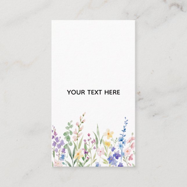 Tarjeta De Visita Crea Tu Propia Floral  (Anverso)