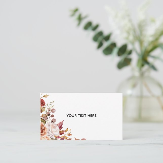 Tarjeta De Visita Crea Tu Propia Floral (Anverso de pie)