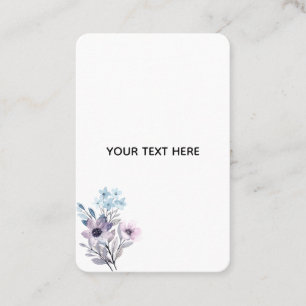 Tarjeta De Visita Crea Tu Propia Floral 