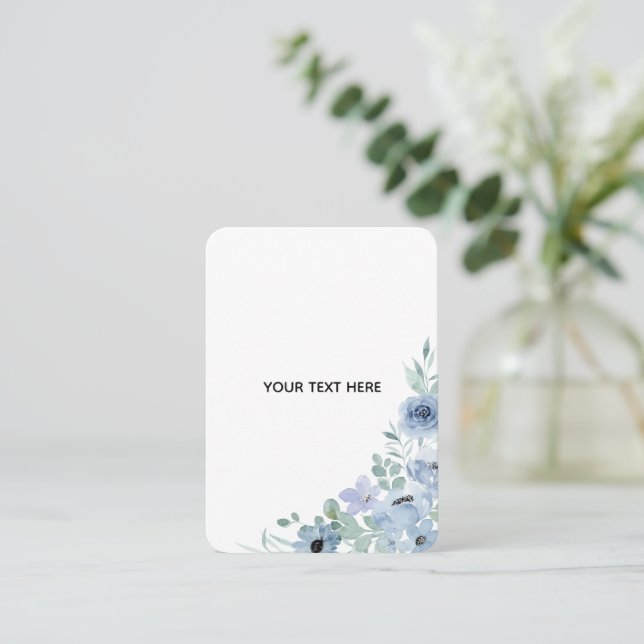 Tarjeta De Visita Crea Tu Propia Floral  (Anverso de pie)