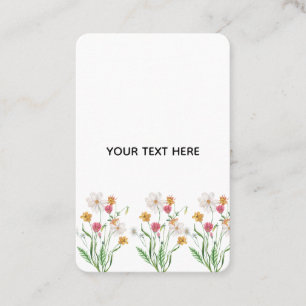 Tarjeta De Visita Crea Tu Propia Floral 