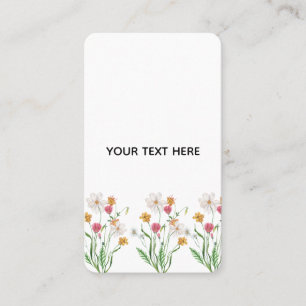 Tarjeta De Visita Crea Tu Propia Floral 