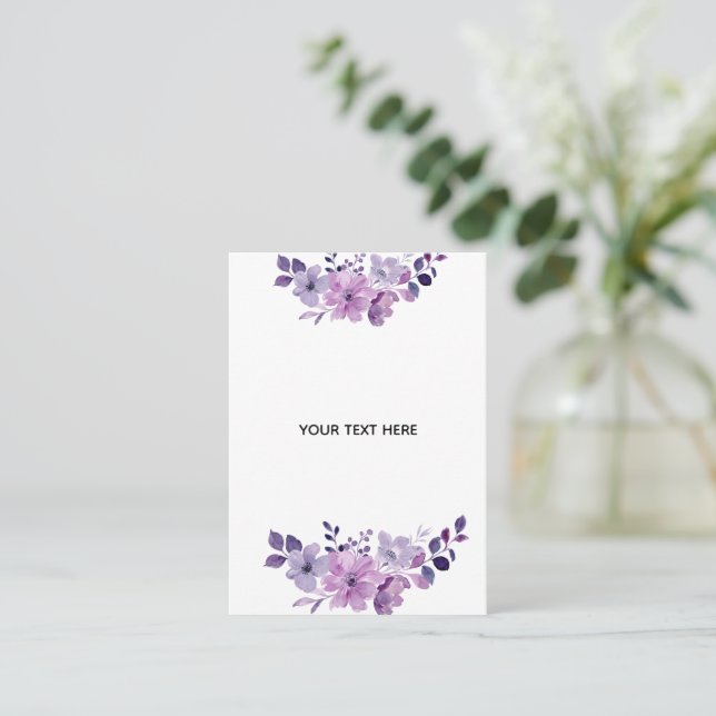 Tarjeta De Visita Crea Tu Propia Floral (Anverso de pie)