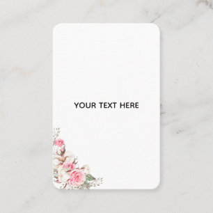 Tarjeta De Visita Crea Tu Propia Floral 