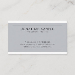 Tarjeta De Visita Crea Tu Propia Llanura Elegante De Diseño Moderno