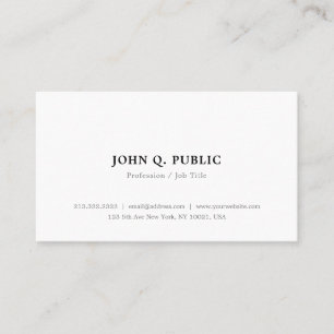 Tarjeta De Visita Crea tu propia Minimalista elegancia moderna simpl