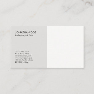Tarjeta De Visita Crea tu propio blanco gris puro profesional