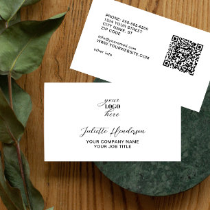 Tarjeta De Visita Crea tu propio código QR de información de logotip