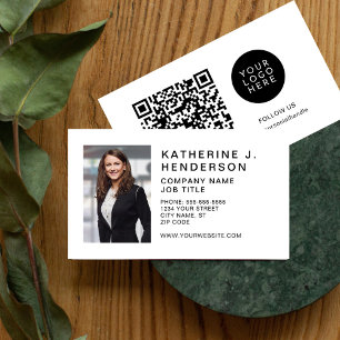 Tarjeta De Visita Crea tu propio código QR de logo personalizado mod