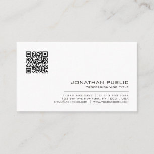Tarjeta De Visita Crea tu propio código QR simple moderno y elegante