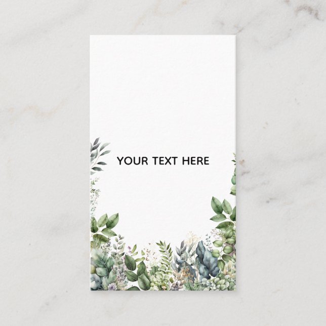 Tarjeta De Visita Crea tu propio diseño botánico (Anverso)