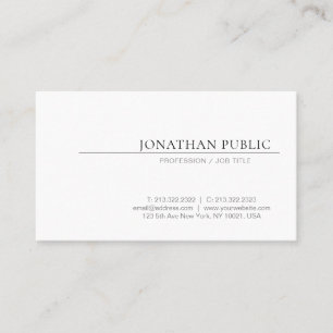 Tarjeta De Visita Crea tu propio diseño minimalista elegante llano