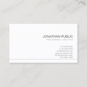 Tarjeta De Visita Crea tu propio diseño minimalista elegante simple