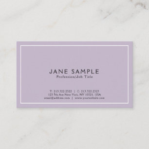 Tarjeta De Visita Crea tu propio diseño violeta elegante moderno