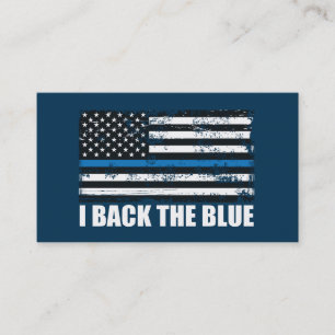 Tarjeta De Visita CREA-TU-PROPIO DIY delgada línea azul BANDERA de E