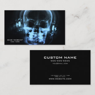 Tarjeta De Visita Crea tu propio esqueleto de rayos X en auriculares