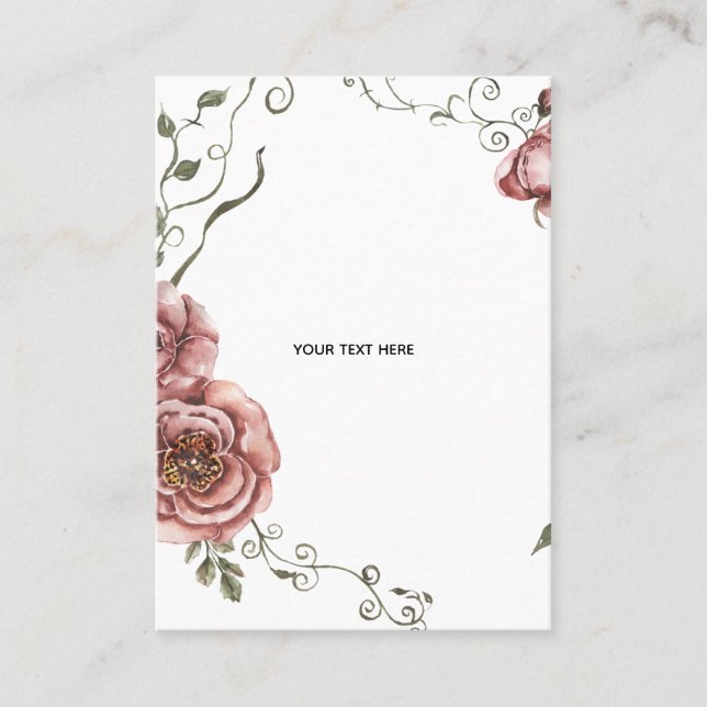 Tarjeta De Visita Crea tu propio floral  (Anverso)