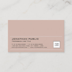 Tarjeta De Visita Crea tu propio logotipo moderno Marrón elegante