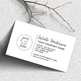 Tarjeta De Visita Crea tu propio logotipo personalizado foto elegant