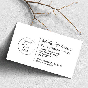 Tarjeta De Visita Crea tu propio logotipo personalizado foto elegant