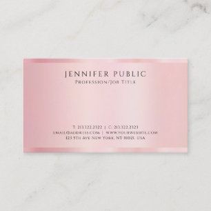 Tarjeta De Visita Crea tu propio lujo profesional oro rosa