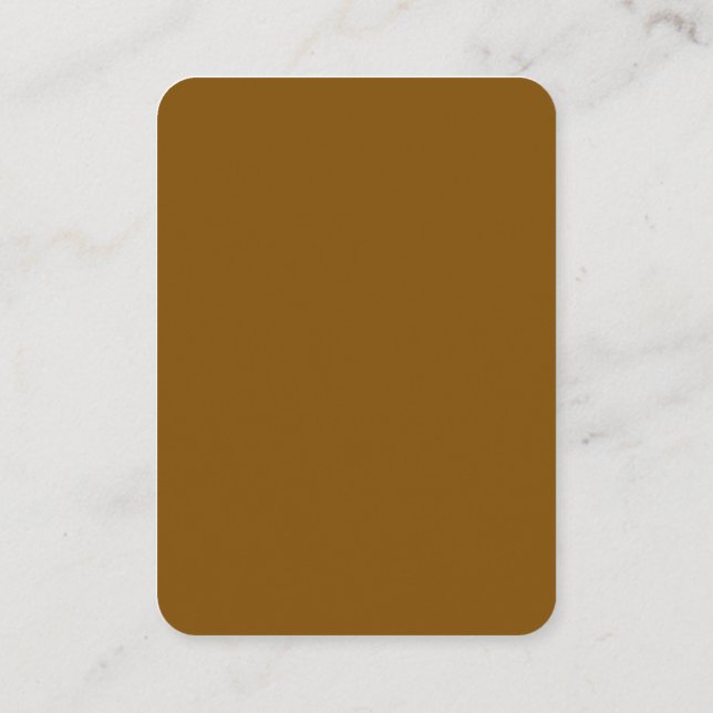 Tarjeta De Visita Crea tu propio marrón (Reverso)