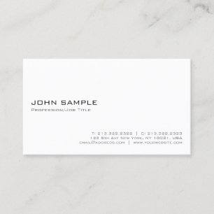 Tarjeta De Visita Crea tu propio Minimalista blanco elegante moderno