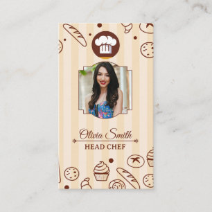 Tarjeta De Visita Crea tu propio Personalizado Photo Bakery Chef