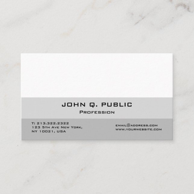 Tarjeta De Visita Crea tu propio profesional elegante moderno (Anverso)