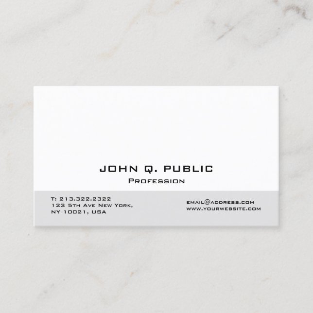 Tarjeta De Visita Crea tu propio profesional elegante moderno (Anverso)