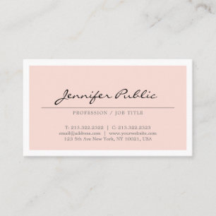 Tarjeta De Visita Crea tu propio Rubor elegante moderno rosa simple