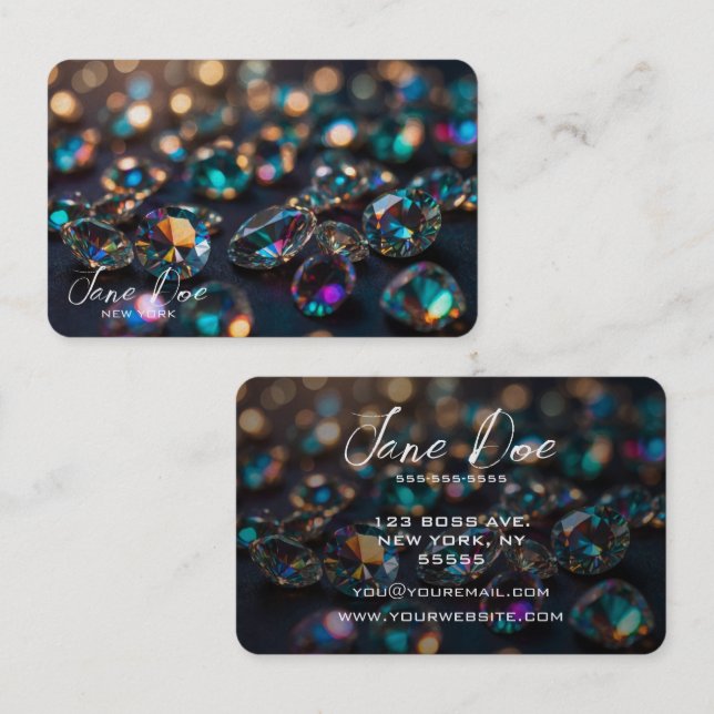Tarjeta De Visita Crea tus propias joyas irlandesas coloridas (Anverso / Reverso)