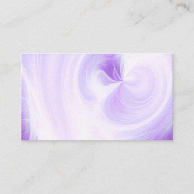 Tarjeta De Visita Crea tus propios remolinos de luz blanca - Morado (Anverso)