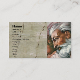 Tarjeta De Visita Creación de Michelangelo Adam God Art