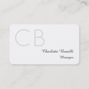 Tarjeta De Visita Creación Minimalista de monograma moderno profesio