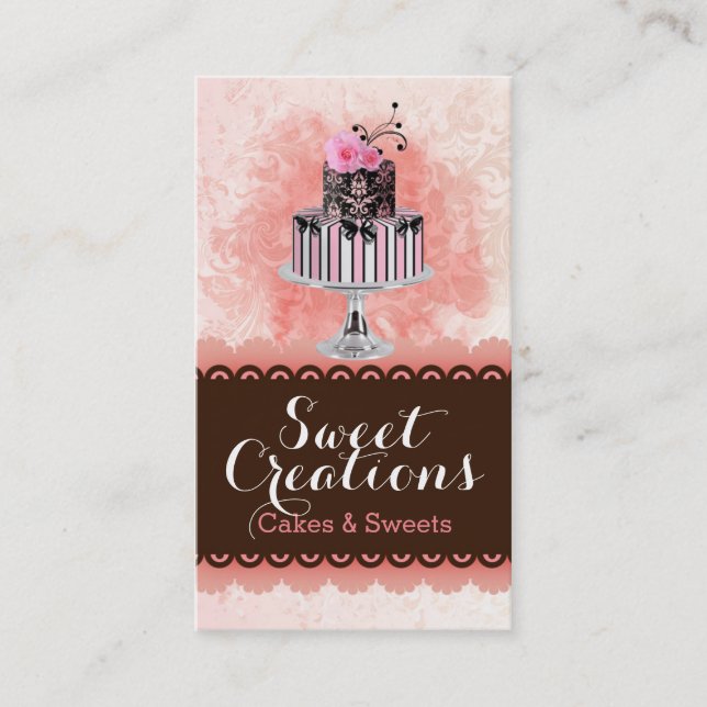 Tarjeta De Visita Creaciones dulces de pastelería (Anverso)