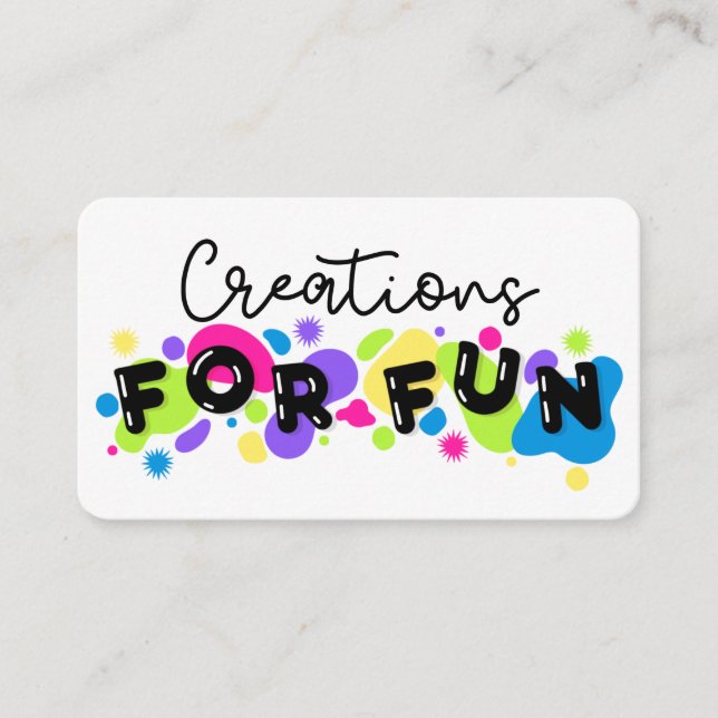 Tarjeta De Visita Creaciones para FUN_B (Anverso)