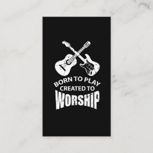 Tarjeta De Visita Creado para adorar al guitarrista cristiano Cristo