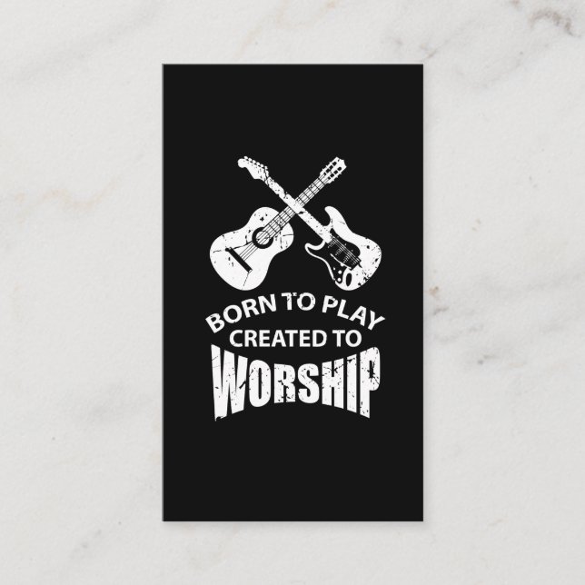Tarjeta De Visita Creado para adorar al guitarrista cristiano Cristo (Anverso)