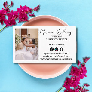 Tarjeta De Visita Creador de contenido de boda foto de redes sociale