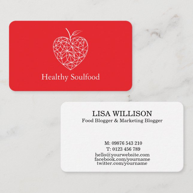 Tarjeta De Visita Creador de contenido de influyente bloguero person (Anverso / Reverso)