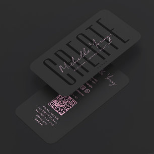 Tarjeta De Visita Creador de contenido digital estético rosa